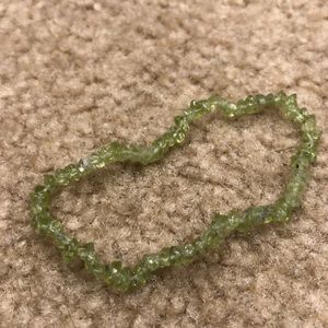 Green beaded bracelet (#377)